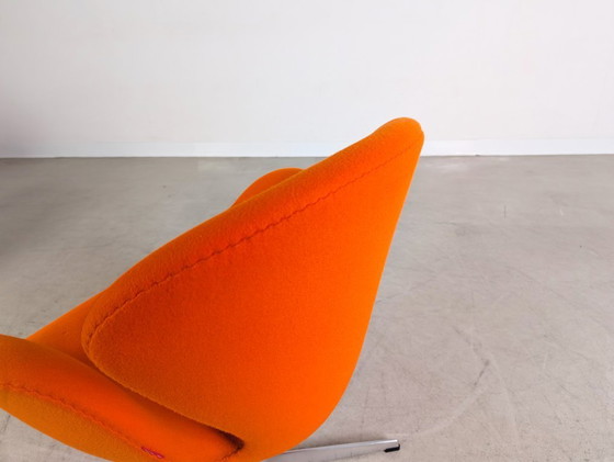 Image 1 of 2x Original Fritz Hansen Swan chair Arne Jacobsen fabric orange