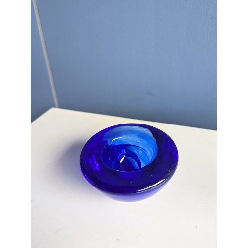 Kosta Boda glass bowl- swirl- aqua blue (photo 7 of 10)