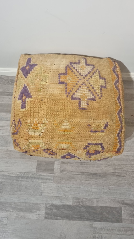 Image 1 of pouf marocain, coussin de siège berbère vintage