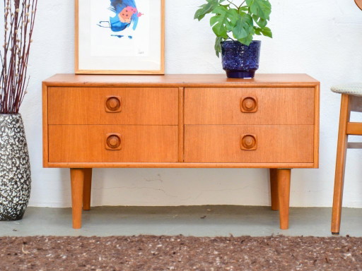 Vintage Chest of Drawers, Sideboard, Lowboard, Teak, Midcentury, 60s, 70s