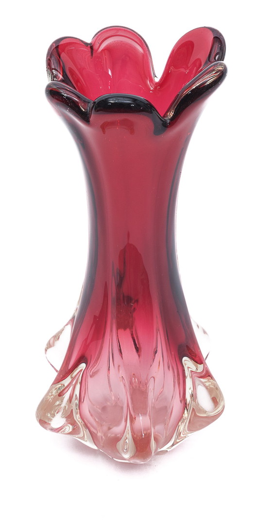 Image 1 of Vase Murano "Chambord" Rouge