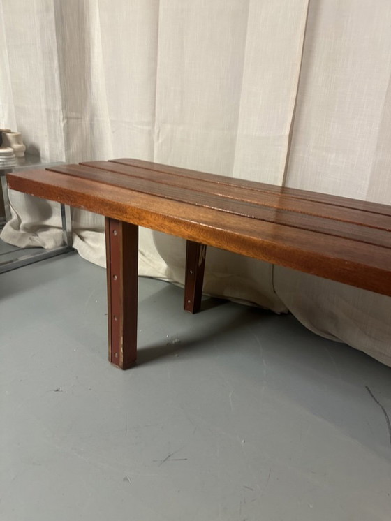 Image 1 of Panca vintage con doghe in legno