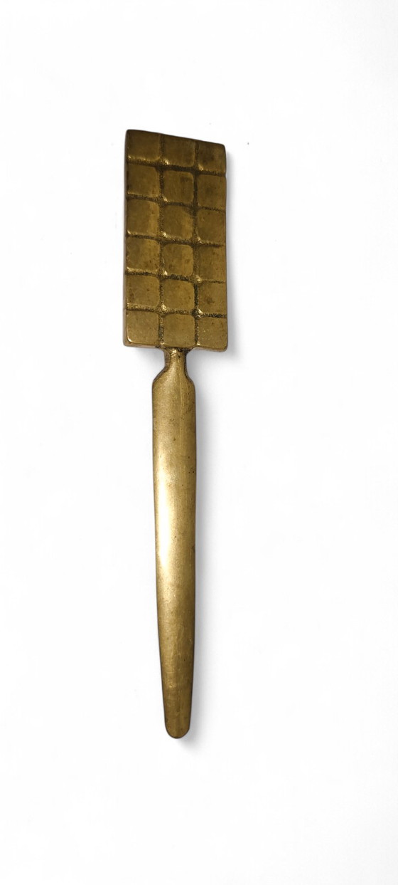 Image 1 of Brutalist Brass Desk Set 1960s – Sculptural Mid-Century Design, Style of Luigi Stefan Varga Office