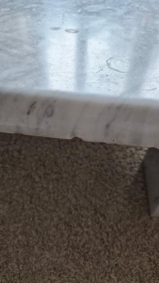 Marmor Couchtisch, weiß, Couchtische, Modern (Foto 4 von 5)