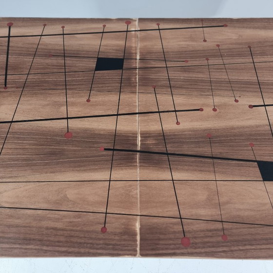 Image 1 of Table de salle à manger vintage en noyer, années 1970