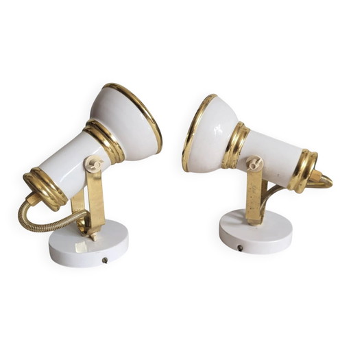 Space Age wall lights pair from the 1970s.