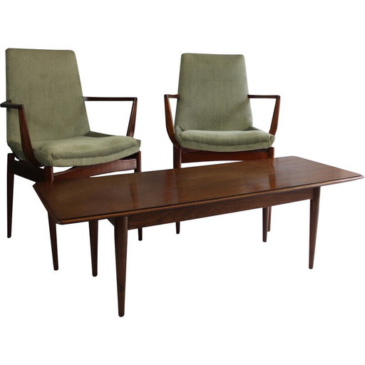 Mesa de centro de palisandro de mediados de siglo de Robert Heritage para Archie Shine