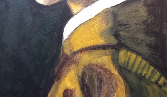 Image 1 of T. van Steenbergen "girl with pearl" 40 x 50 cm