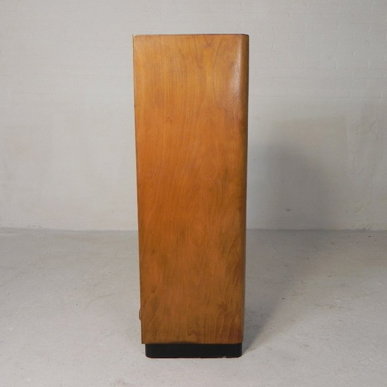 Image 1 of Armario antiguo con persiana enrollable de madera de abedul, Ekawerk Horn Lippe, Alemania, década de 1950.