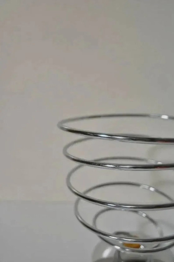 Vintage spiral fruit bowl "Flashdue Italy" - 1980s - Italian design – Metal (photo 3 of 8)