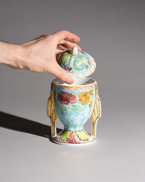 Image 1 of Rosenthal Künstler­tasse Nr. 28 Ernst Fuchs Sculptural Porcelain Cup with Cover