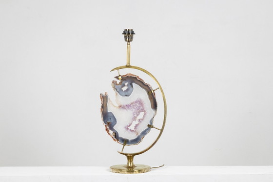 Image 1 of Lampada in bronzo e ametista. Circa 1970.