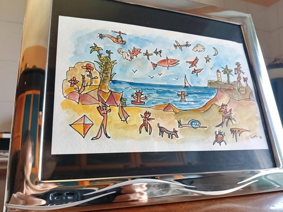 Work by Massimo Tosco – Watercolor on paper (23x14 cm) – Paintings & Drawings (photo 4 of 5)