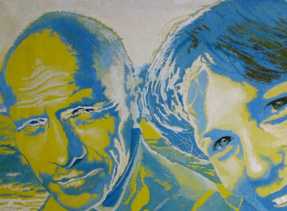 Original Oil Painting Contemporary Art Between the Past and the Future – Paintings & Drawings, Canvas (photo 4 of 7)