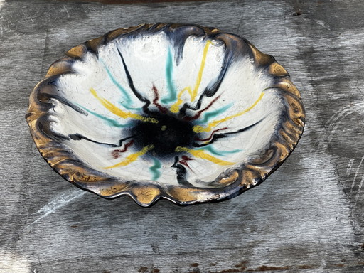 Centre de Table / Vide Poche Céramique Vintage West Germany D 27 cm