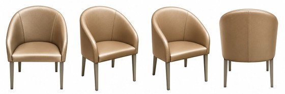 4 Molteni&C Armchairs – Dining chairs, Leather, Metal (photo 2 of 2)