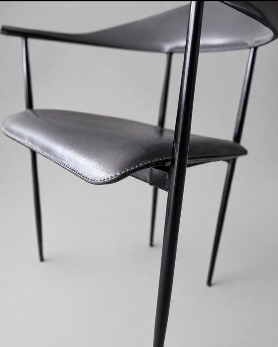 Image 1 of 4 Fasem P40 lederen fauteuils, Vegni & Gualtierotti, ca.90s