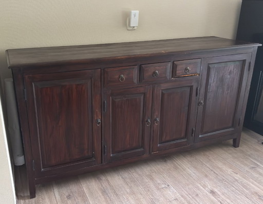 Credenza in legno massello marrone scuro – dressoirs, Wood