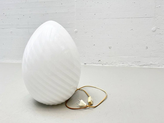 Image 1 of Egg-shaped table lamp made of Murano glass by Venini, Italy, 1960s