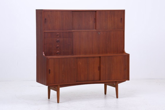 Image 1 of Vintage Teak Armoire à étagères | Mid Century Armoire Highboard | 60's Bar Armoire en bois de rangement '=)-=%.