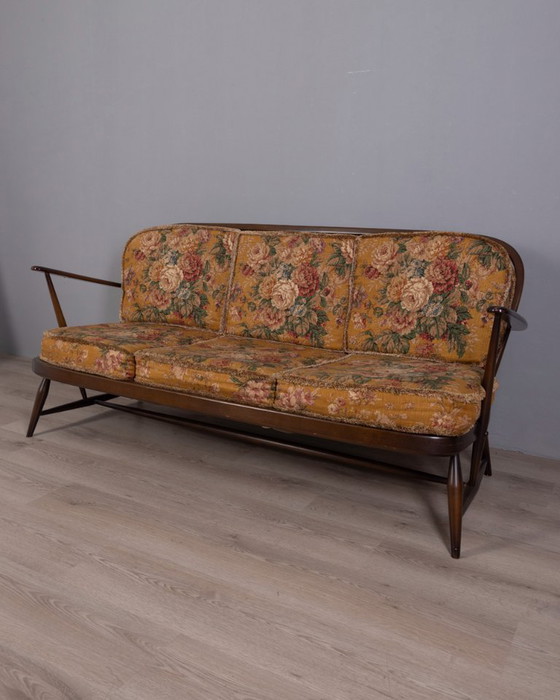 Image 1 of VINTAGE 1960s WOODEN SOFA DESIGNED BY L. ERCOLANI FOR ERCOL