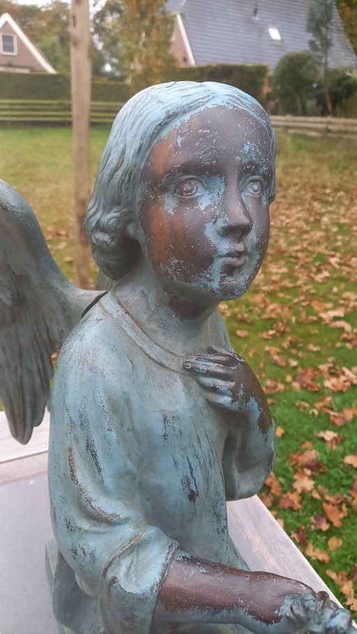 Ange en fonte d'Antoine Durenne – beeldhouwkunst, Cast Iron (photo 2 of 5)