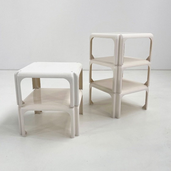 Set of 5 Elena Stacking Tables by Vico Magistretti for Artemide, 1970s – Side tables, Plastic (photo 2 of 9)