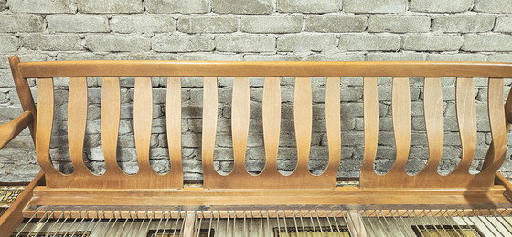 Image 1 of Divano scandinavo a 3 posti in tessuto bouclette 1960