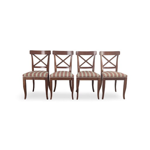 Lot de 4 Chaises de Salle à Manger Vintage France Bois Années 1990