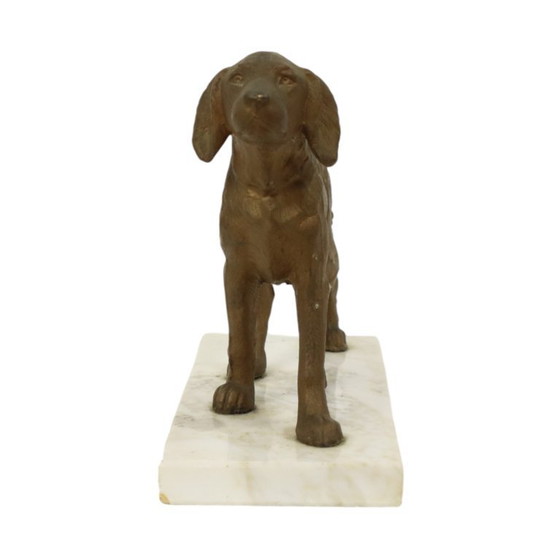 Image 1 of Art Deco Dog on Marble Base