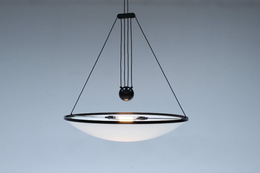 wie neu! Luceplan TRAMA Designer Pendelleuchte, Deckenlampe von Luciano Balestrini & Paolo Longhi, höhenverstellbar, Italien