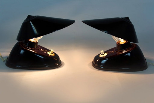 Bauhaus Bakelite Table Lamps from Esc, 1940s, Set of 2