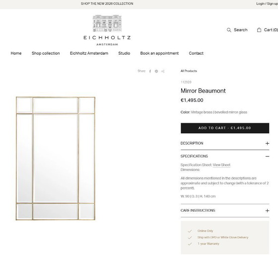 Image 1 of Eichholtz mirror 'Mirror Beaumont'