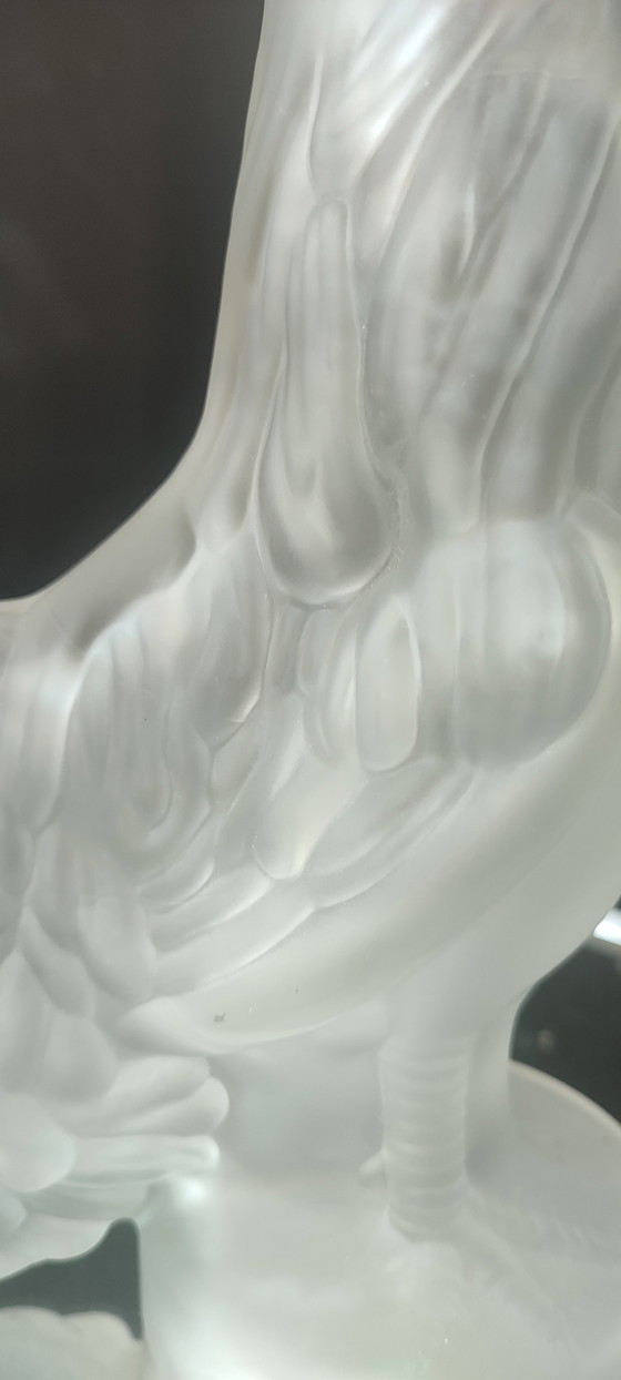 Image 1 of Zoomorphe Karaffe (28 cm) aus mattiertem italienischem Glas - 1970er Jahre