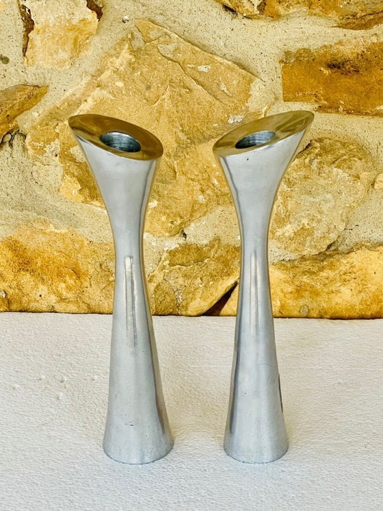 Image 1 of Danish Modern, Candlesticks, By Broste Copenhagen, Set of 2, Circa 1980s
