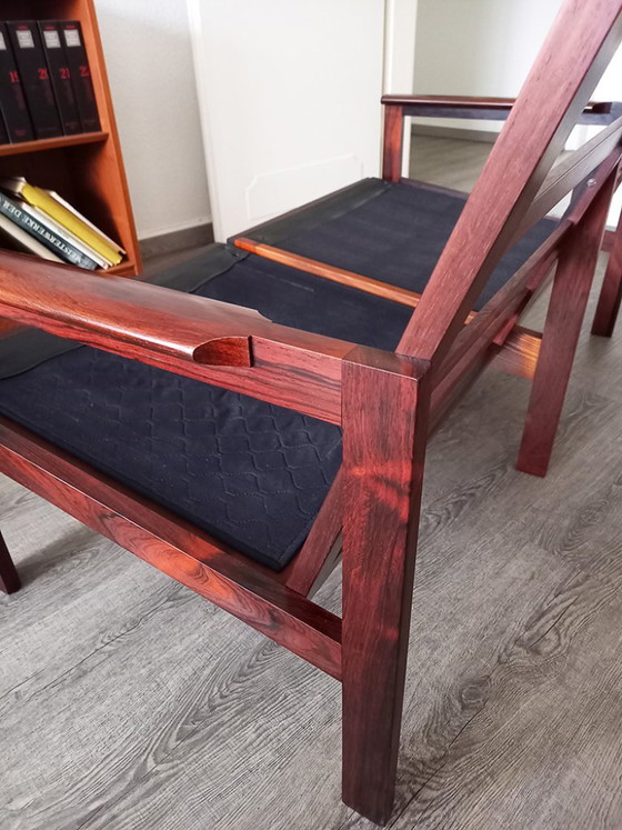 Illum Wikkelsø „Capella“ Divani 2 posti | Palissandro e Pelle | Niels Eilersen 1960s – Leather, Wood (photo 13 of 15)