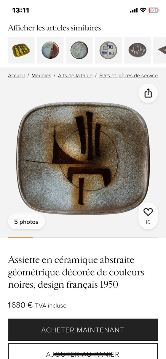 Collezione Ceramica Geometrica 1948-1950 Abbaye ND du Bec – Oggetti decorativi (photo 14 of 15)