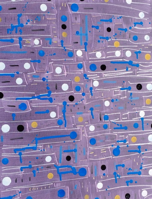 Peinture abstraite 50x40 Pac-Man