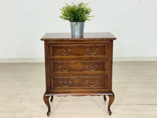 Nachtkastje/commode in Chippendale-stijl uit het midden van de 20e eeuw / Kleine ladekast / Vintage ladekast / Jaren 60