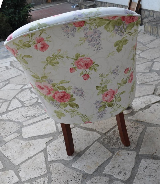 Mid-Century Fabric and Wood Armchair, 1950s – Mid Century Modern (photo 8 of 8)