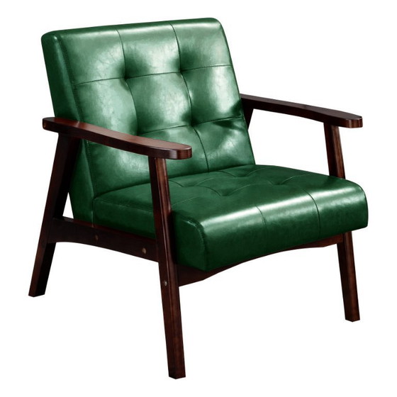Image 1 of Vintage Faux Leather Living Room Armchair