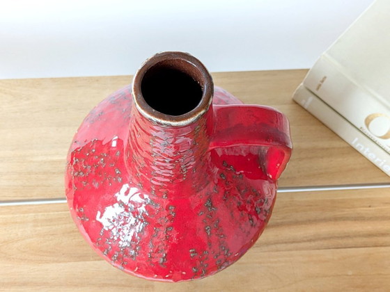 Image 1 of Large Carstens Tönnieshof Red Pitcher Vase | 1960s West German Pottery