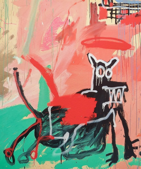 Jean-Michel Basquiat – Junge und Hund in einer Johnnypump (1982) – Kunstdruck – Kunstdrucke, Paper (photo 2 of 7)