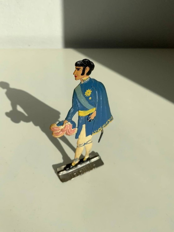 Image 1 of Vintage Duitse platte tinnen figuur (Zinnfigur) - "Neue Mode"-serie - hoveling/diplomaat