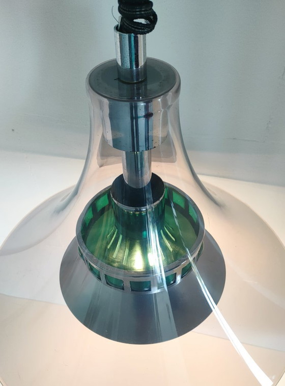 Image 1 of Rare Massive 1970s design pendant lamp (height adjustable)