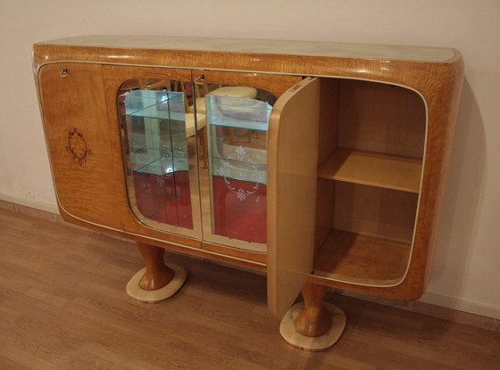 Image 1 of Vittorio Dassi Mid Century Modern Bar Sideboard | Vintage Wooden Furniture for Dining Room 1950
