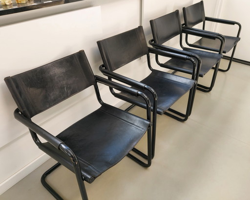 4x Matteo Grassi Armchairs by Mart Stam