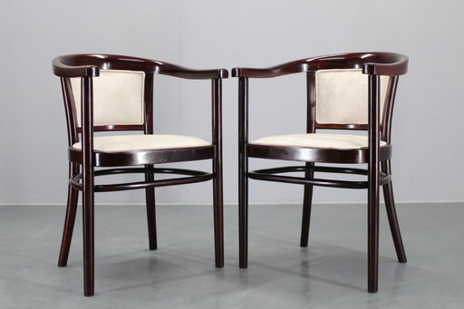 1930s Pair of Restored Thonet Armchairs , Czechoslovakia