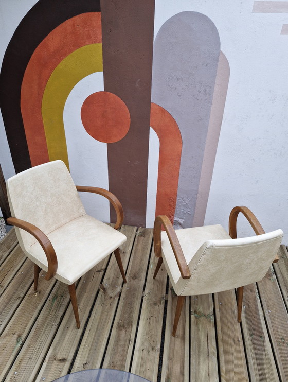Image 1 of Paires de Fauteuils Bridges vintage 1960