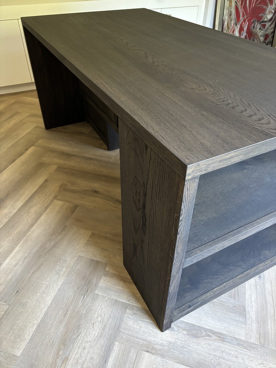 Image 1 of Prachtig massief eiken bureau met ladekast